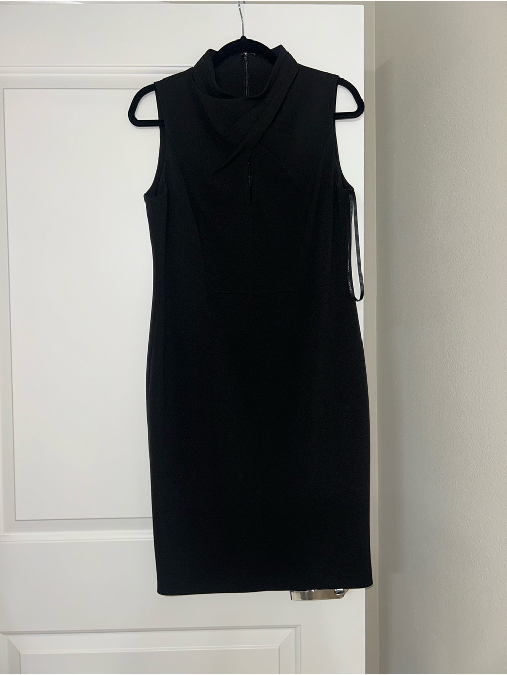 Classic Black Sleeveless Sheath Dress